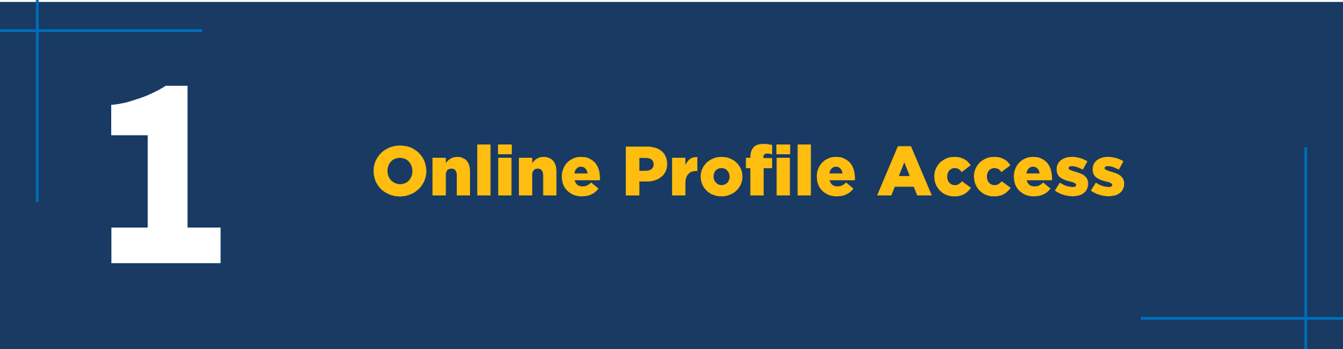 #1: Online Profile Access